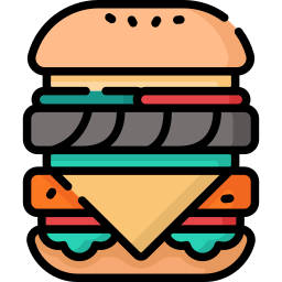 dubbele hamburger icoon