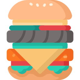 doppio hamburger icona