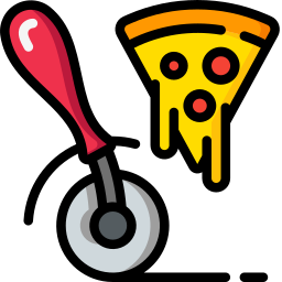 taglia pizza icona