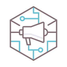 sistema pubblicitario icona