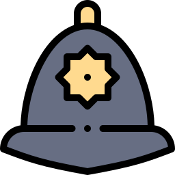 cappello della polizia icona