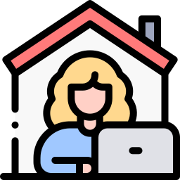 Working at home icon