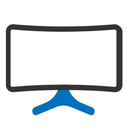 breed scherm icoon