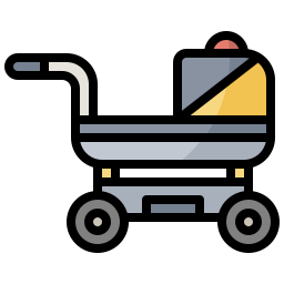 Baby stroller icon