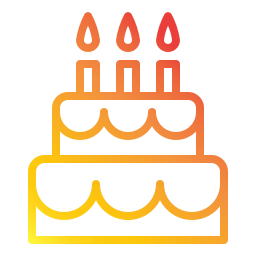 pastel de cumpleaños icono