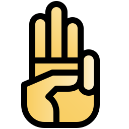 znak ręką ikona