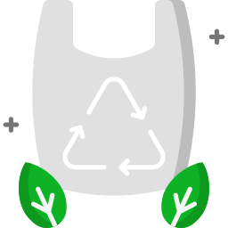plastikowa torba z recyklingu ikona
