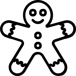 Gingerbread man icon