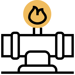 Gas pipeline icon