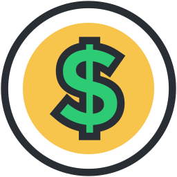 moneda dólar icono