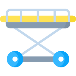 Medical stretcher icon