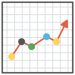 charte de croissance Icône