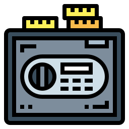 cassetta di sicurezza icona