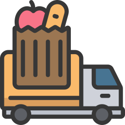 Grocery truck icon