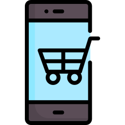 Mobile shopping icon