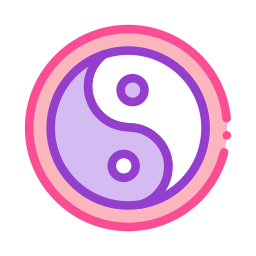 symbole yin yang Icône