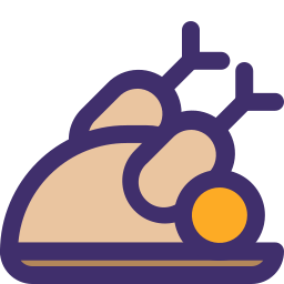 gefrituurde kip icoon