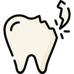 złamany ząb ikona