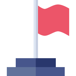 bandera roja icono