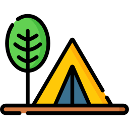 Camping tent icon