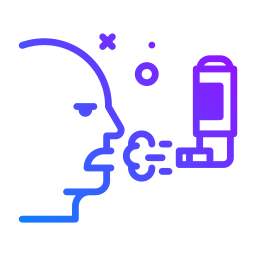 asmático icono