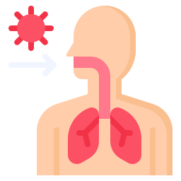 transmisión del virus icono