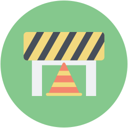 Road barrier icon