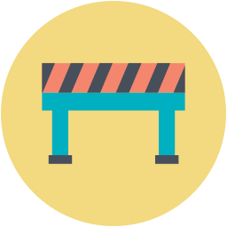 Road barrier icon