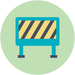 Road barrier icon