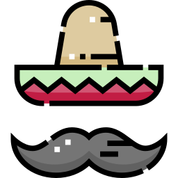 sombrero mexicano icono