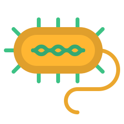 las bacterias icono