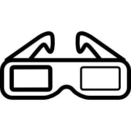 3d-bril voor bioscoop icoon