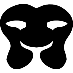 máscara pequena forma preta Ícone
