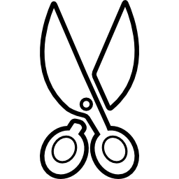 Scissors opened outline icon