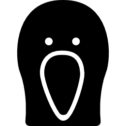 Bird black head front icon