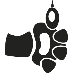 pata de gato como símbolo icono