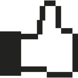 variante pixelizada com polegares para cima Ícone