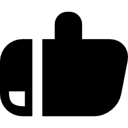 Like hand symbol of rounded shape variant icon