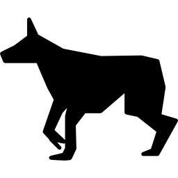 siluetta nera del cane icona