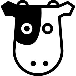 cabeza frontal de vaca icono