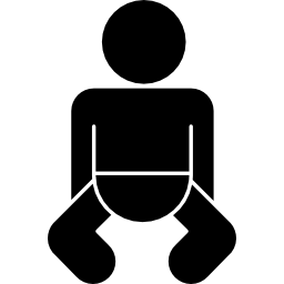 corpo nero del bambino icona