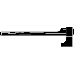 herramienta de corte de hacha en posición horizontal icono