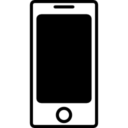 telefoonvariant van zwart scherm met omtrekvorm icoon