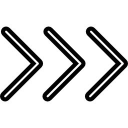 tres flechas de chevron apuntando a la derecha icono