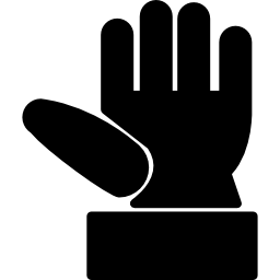 contorno del guante derecho icono