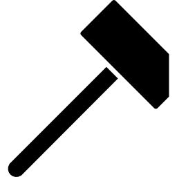Hammer big shape outline icon