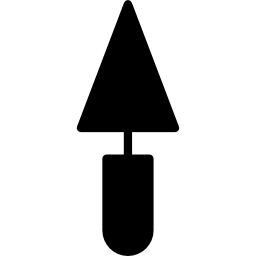 trójkątny zarys łopaty ikona