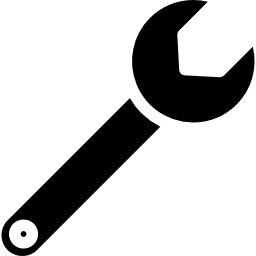 Wrench tool thin outline icon