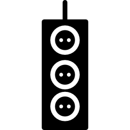 tres enchufes eléctricos icono