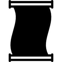 Ancient paper scroll outline icon